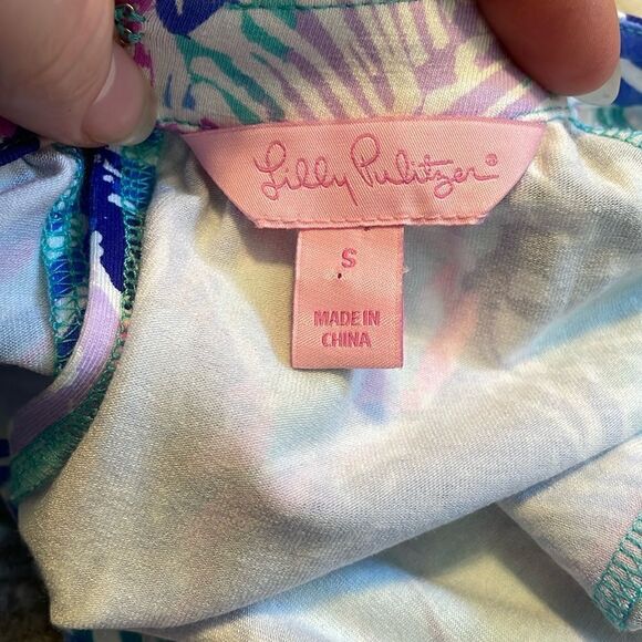 Lilly Pulitzer Bryce Romper in Quill Out Blue - Picture 7 of 10